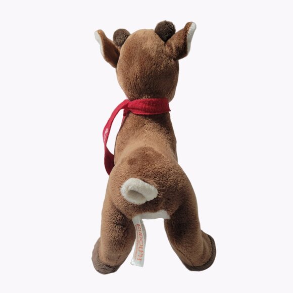 Rudolph The Red Nosed Reindeer Christmas Plush Red Scarf Stuffed Animal Toy - Picture 2 of 6